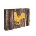 Designocracy Rooster Farmhouse Art on Board Wall Decor 9813512